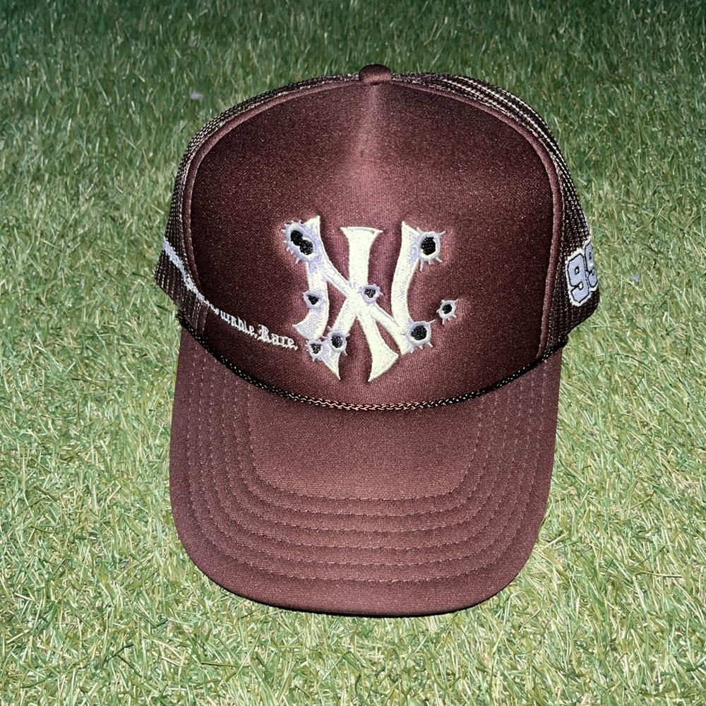 Brown Trucker Hat with NY Logo